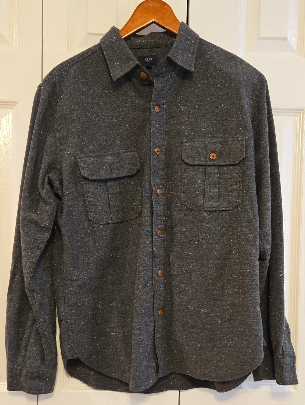 J. Crew Men’s Charcoal Speckled Button-Down Shirt